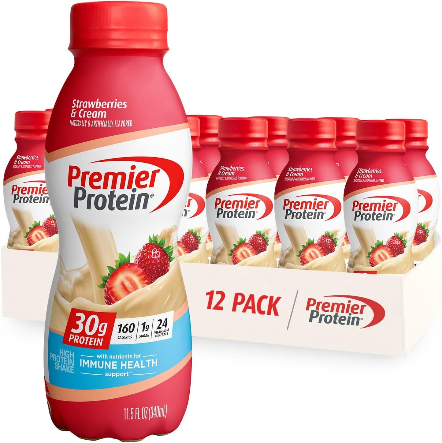 vanilla-strawberries-premier-protein-shake-bundle---22g-30g-protein-120-160-calories---pack-of-12-5