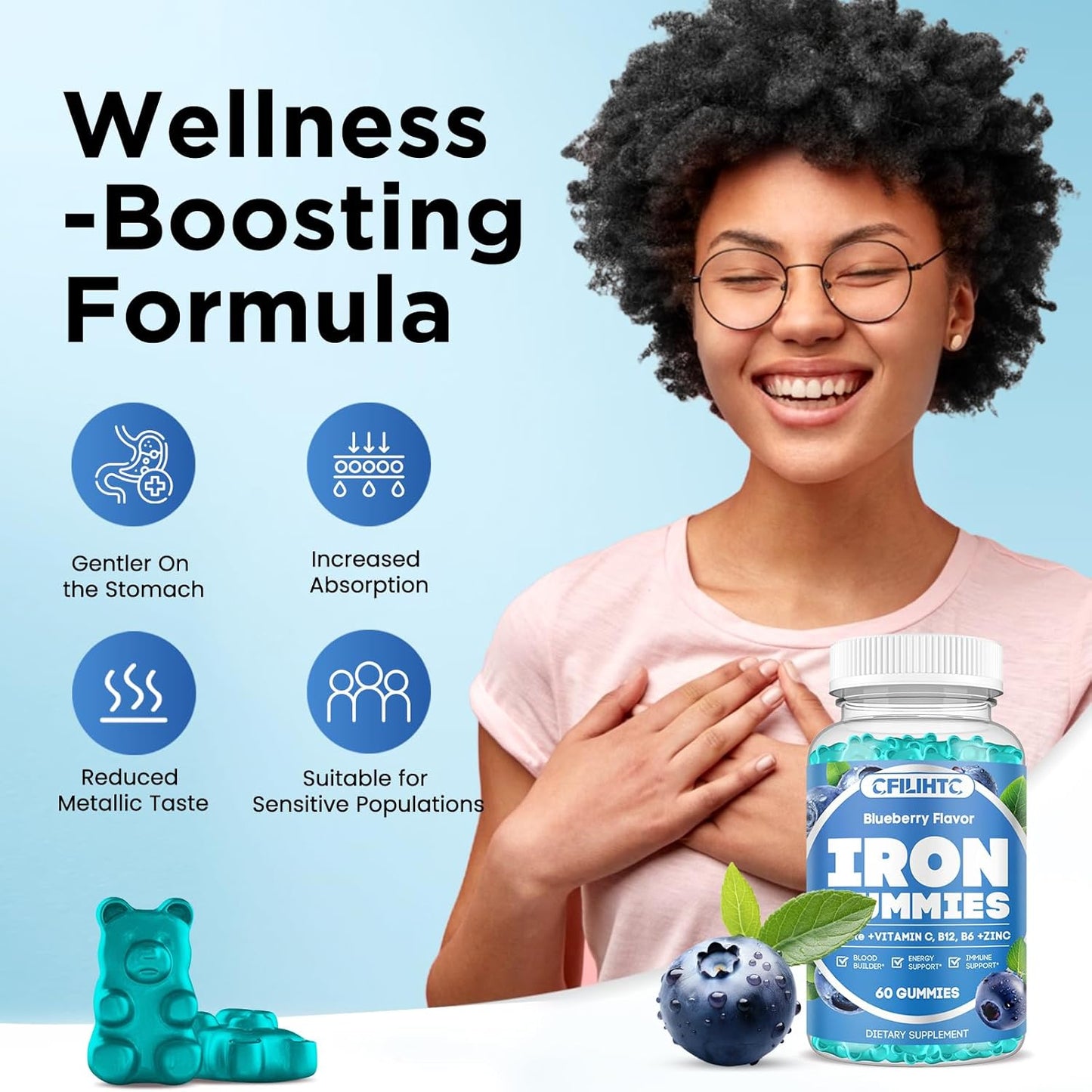 iron-gummies-with-vitamin-b6-b12-c-zinc-folate---adult-kids-iron-supplement-for-energy-boost-anemia-support---vegan-blueberry-gummies---60ct-3