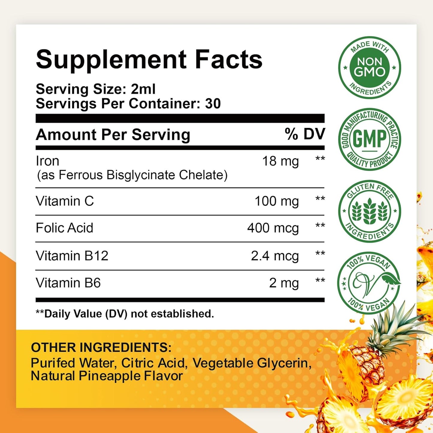 liquid-iron-supplement-with-folate-vitamin-c-b6-b12-for-anemia-energy-support-pineapple-flavor---2-fl-oz---women-men-kids-2