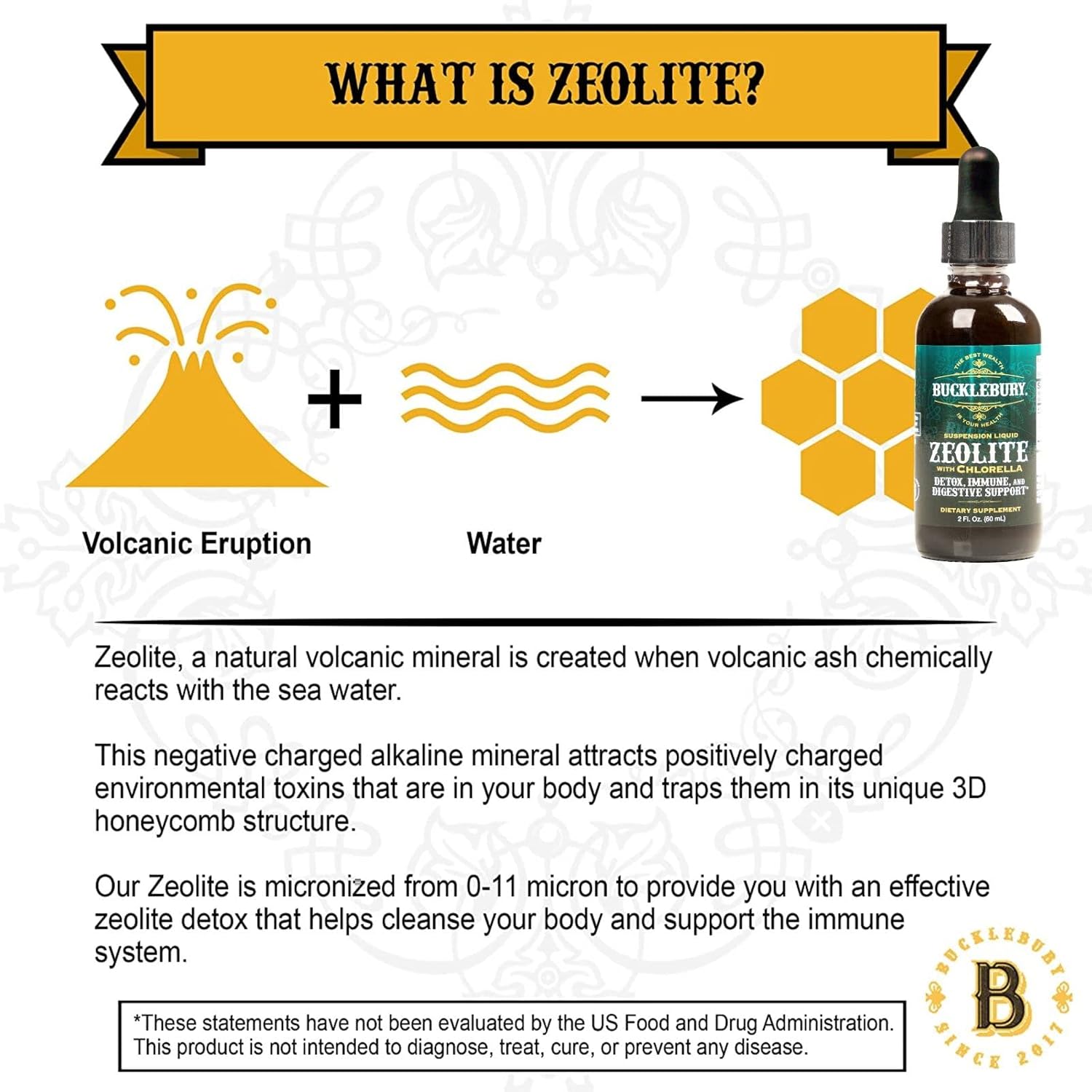 Zeolite Liquid Suspension with Chlorella - Supports Detox, Immune System & Digestive Health - 60 Servings for Kids & Adults - Espot.com.au