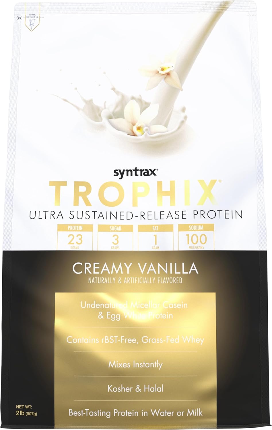 syntrax-nutrition-trophix-protein-powder---ultra-sustained-release-blend---real-vanilla-bean---creamy-vanilla-flavor---5-lbs---kosher-certified-2