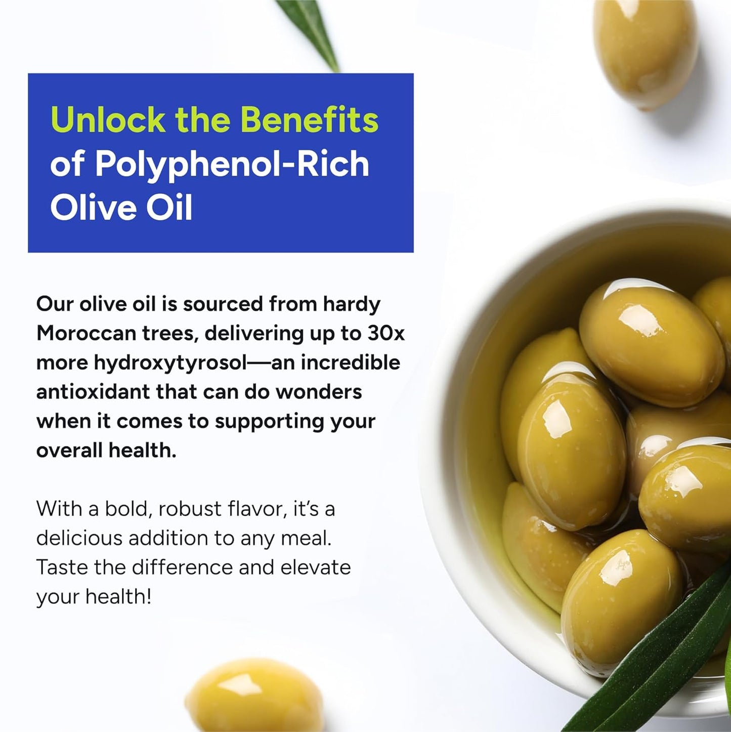 Organic Extra Virgin Moroccan Olive Oil by Gundry MDĀ® - First Cold Pressed, Rich in Polyphenols - Espot.com.au