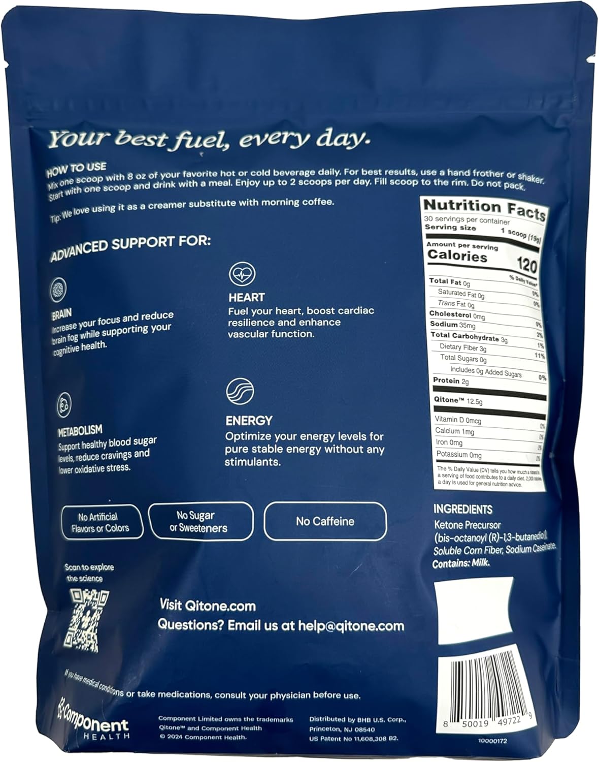 qitone-bhb-exogenous-ketones-powder-for-rapid-ketosis-focus-boost-stimulant-free-energy-sugar-free-coffee-creamer-alternative-unflavored---30-servings-3