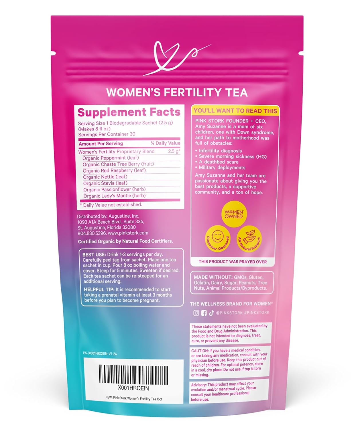 organic-fertility-tea-for-women---supports-conception-hormone-balance-with-chaste-tree-berry-mint-and-red-raspberry-leaf---caffeine-free---sweet-mint-flavor---15-sachets-2