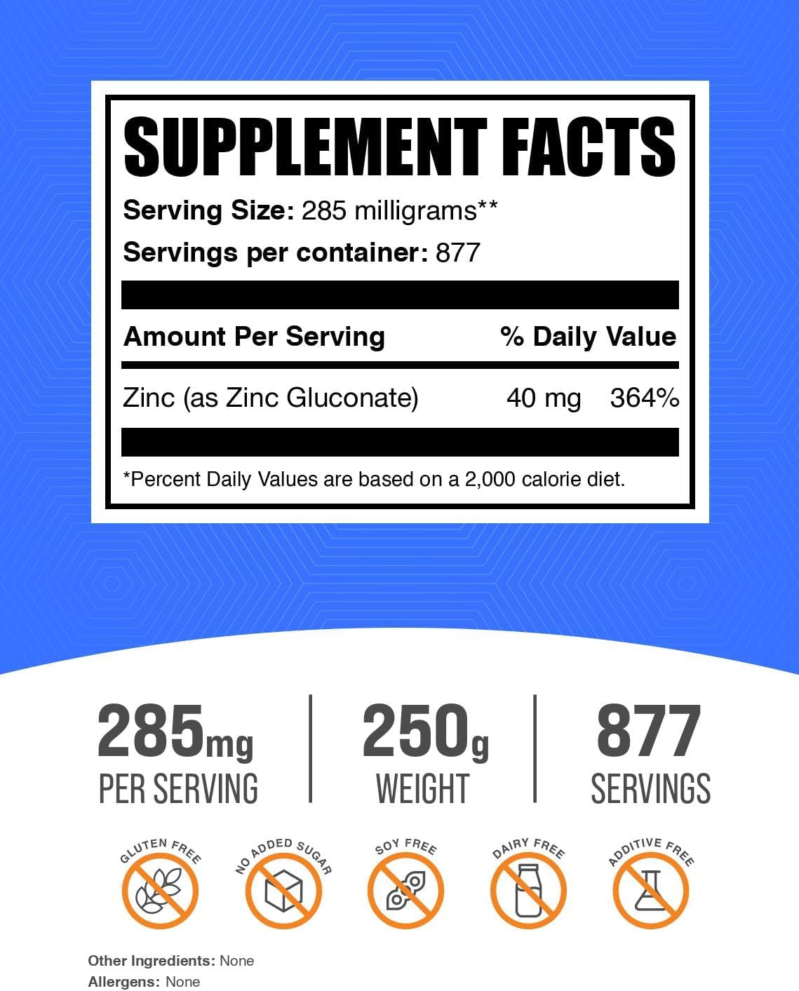 zinc-gluconate-powder---250g-88-oz---40mg-of-zinc-per-serving---immune-support-supplement---gluten-free---bulkpowder-2