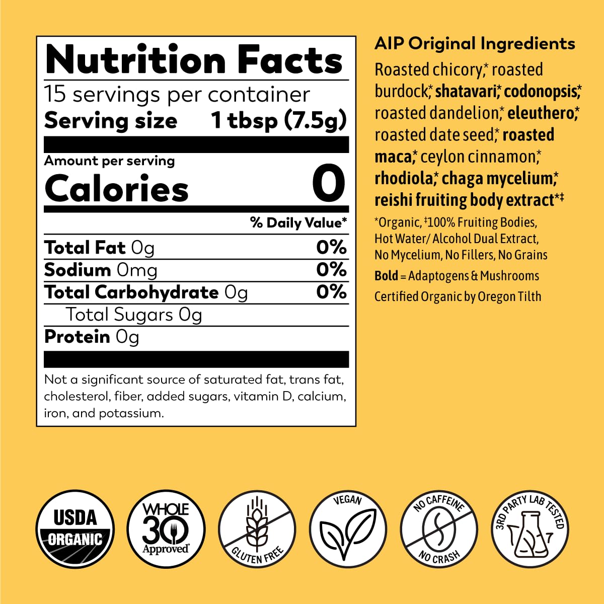 original-aip-diet-adaptogenic-mushroom-coffee-alternative---nightshade-free-ayurvedic-wellness-tonic-with-chaga-reishi-8-oz-5