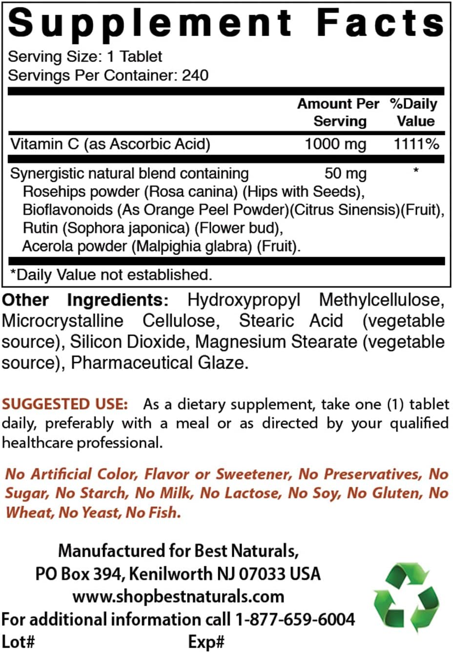 High Potency Vitamin A 25000 IU & C 1000 mg Capsules for Immune Support and Skin Health - Best Naturals - Espot.com.au