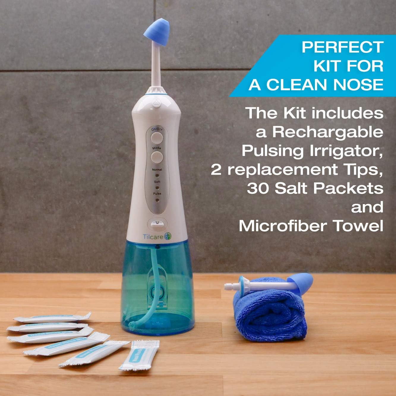 tilcare-electric-neti-pot-for-sinus-allergy-relief---nasal-irrigation-system-with-towel-and-30-salt-packs---cleanse-stuffy-nose-7