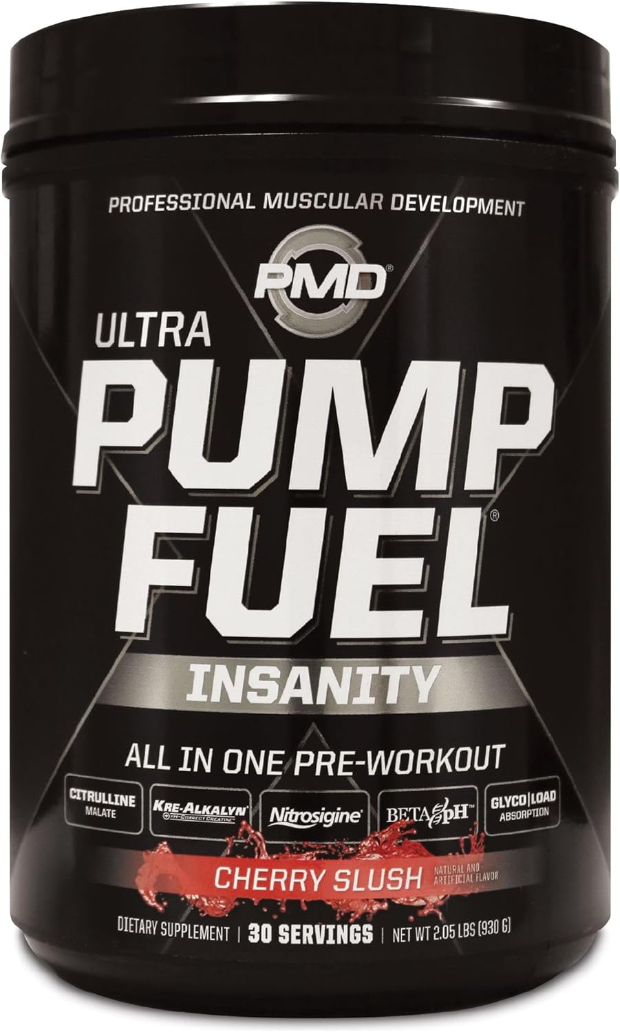 pmd-sports-ultra-pump-fuel-insanity-cherry-slush-pre-workout-drink-mix---boost-energy-strength-endurance-recovery---contains-complex-carbohydrates-and-amino-energy---30-servings-1