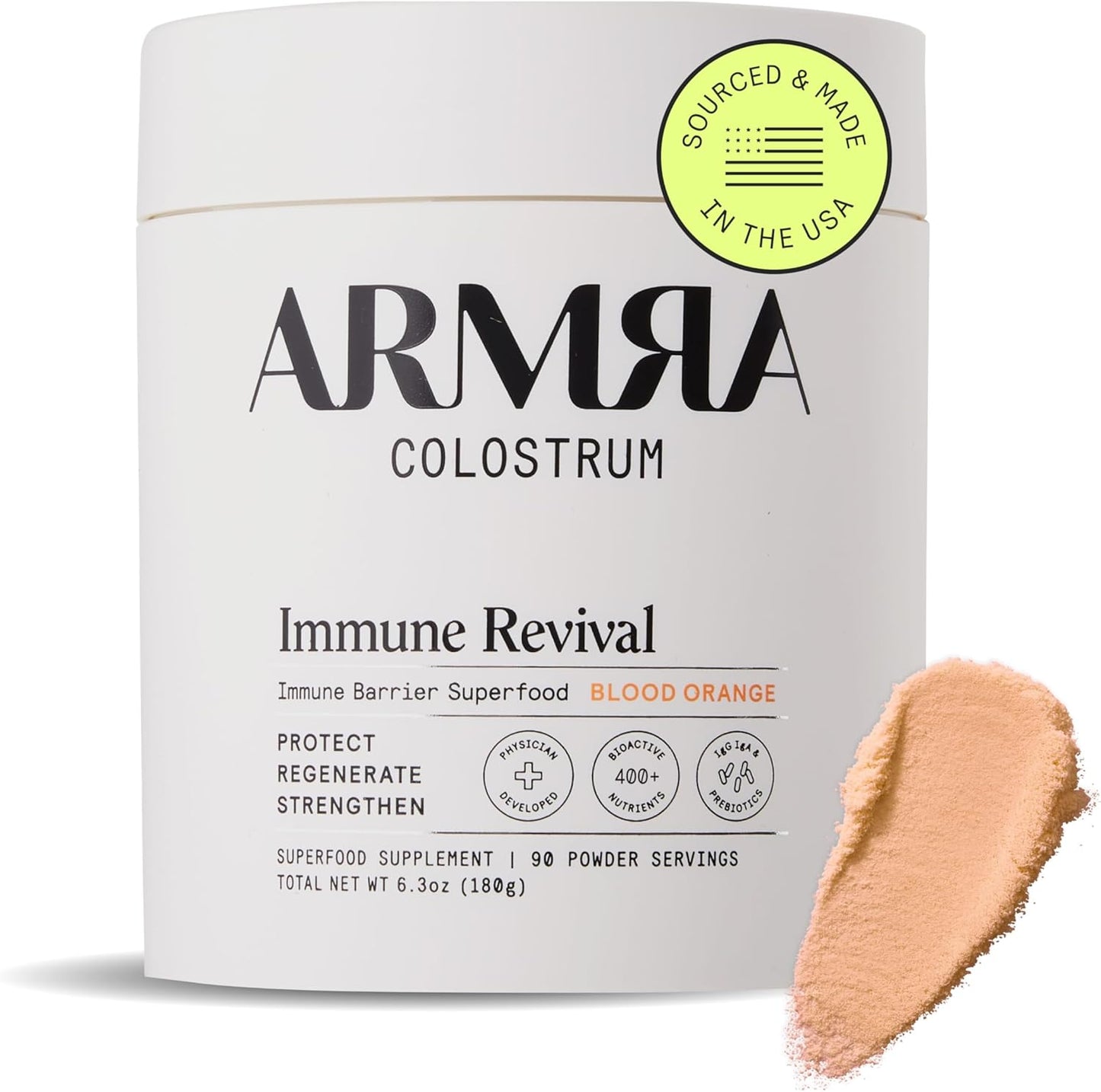 Premium Grass-Fed Colostrum Powder for Gut Health, Immunity, Skin & Hair - 400+ Bioactive Nutrients, Bioavailable, Keto-Friendly - Blood Orange Flavor, 90 Servings - Espot.com.au
