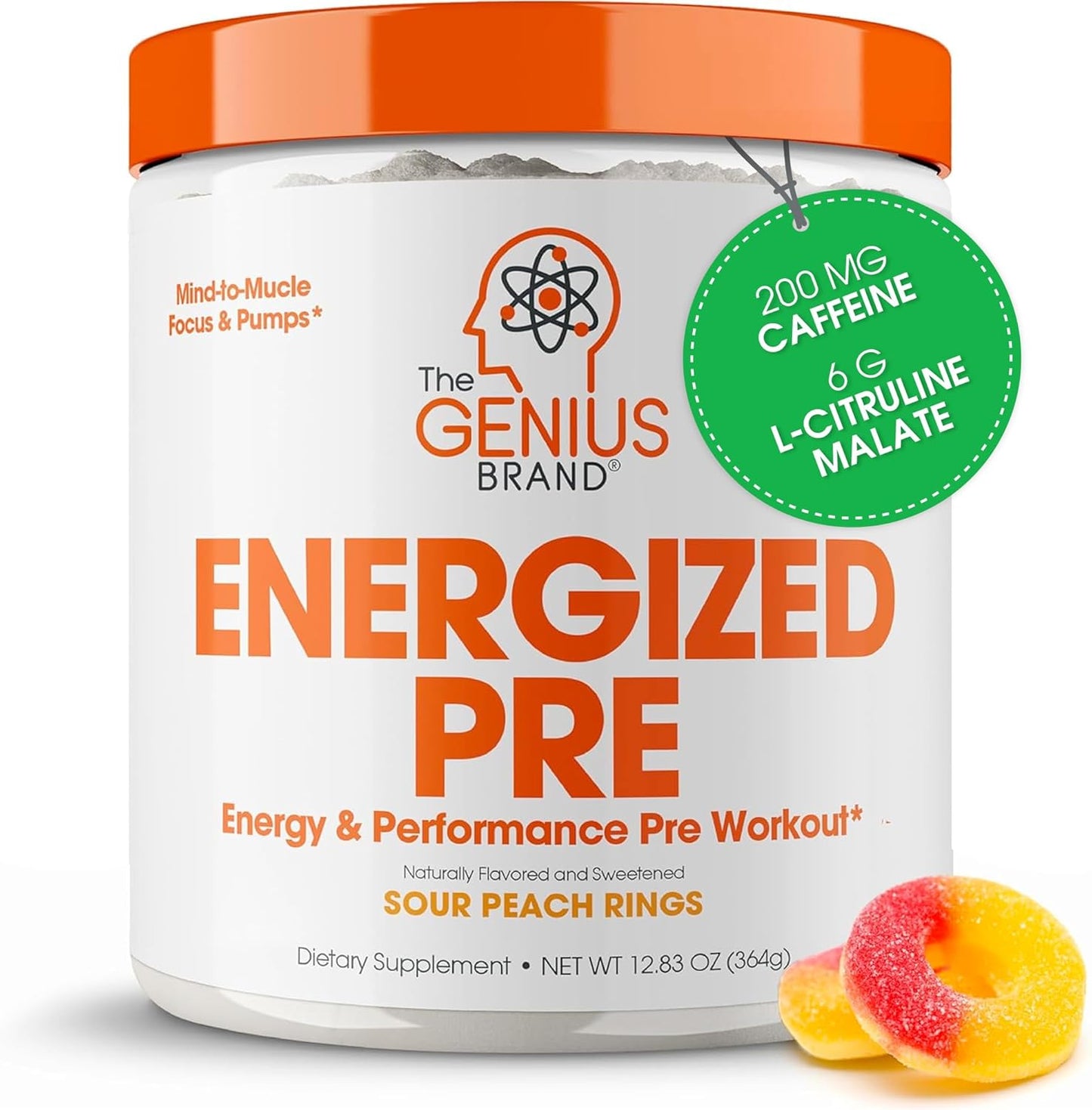 genius-hydration-pre-workout-bundle---sour-peach-rings-drink-mix-energized-powder---natural-electrolyte-booster-caffeine-infused-supplement-2