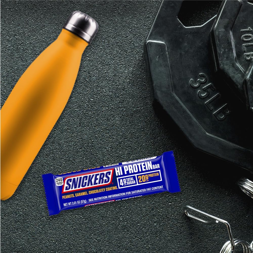 High Protein SNICKERS Peanut & Caramel Bar, 24.12 oz, 12 Pack Box - Energy Boosting Snack with Protein & Caramel Flavor - Espot.com.au