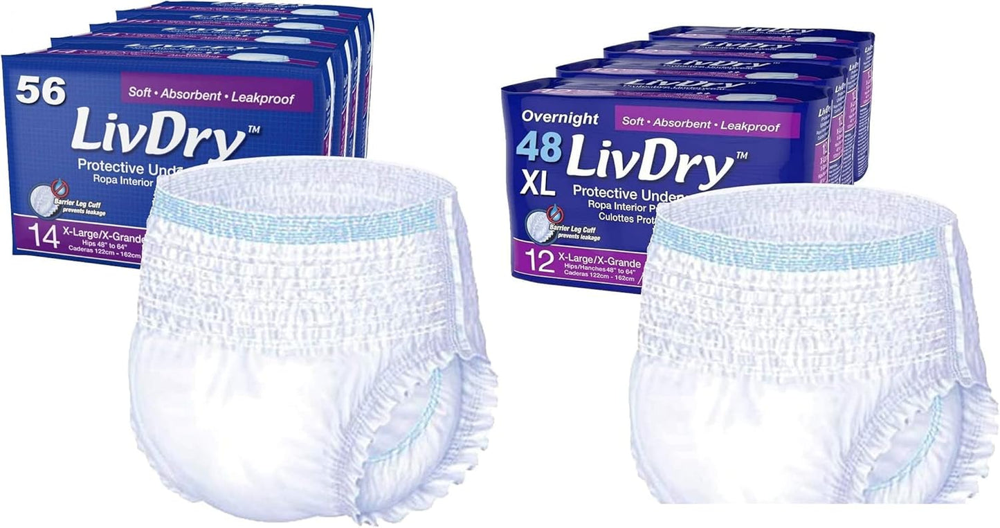 livdry-adult-incontinence-underwear-xl-extra-absorbency-overnight-comfort-bundle---case-of-80---unisex-pull-up-diapers-for-men-and-women-1
