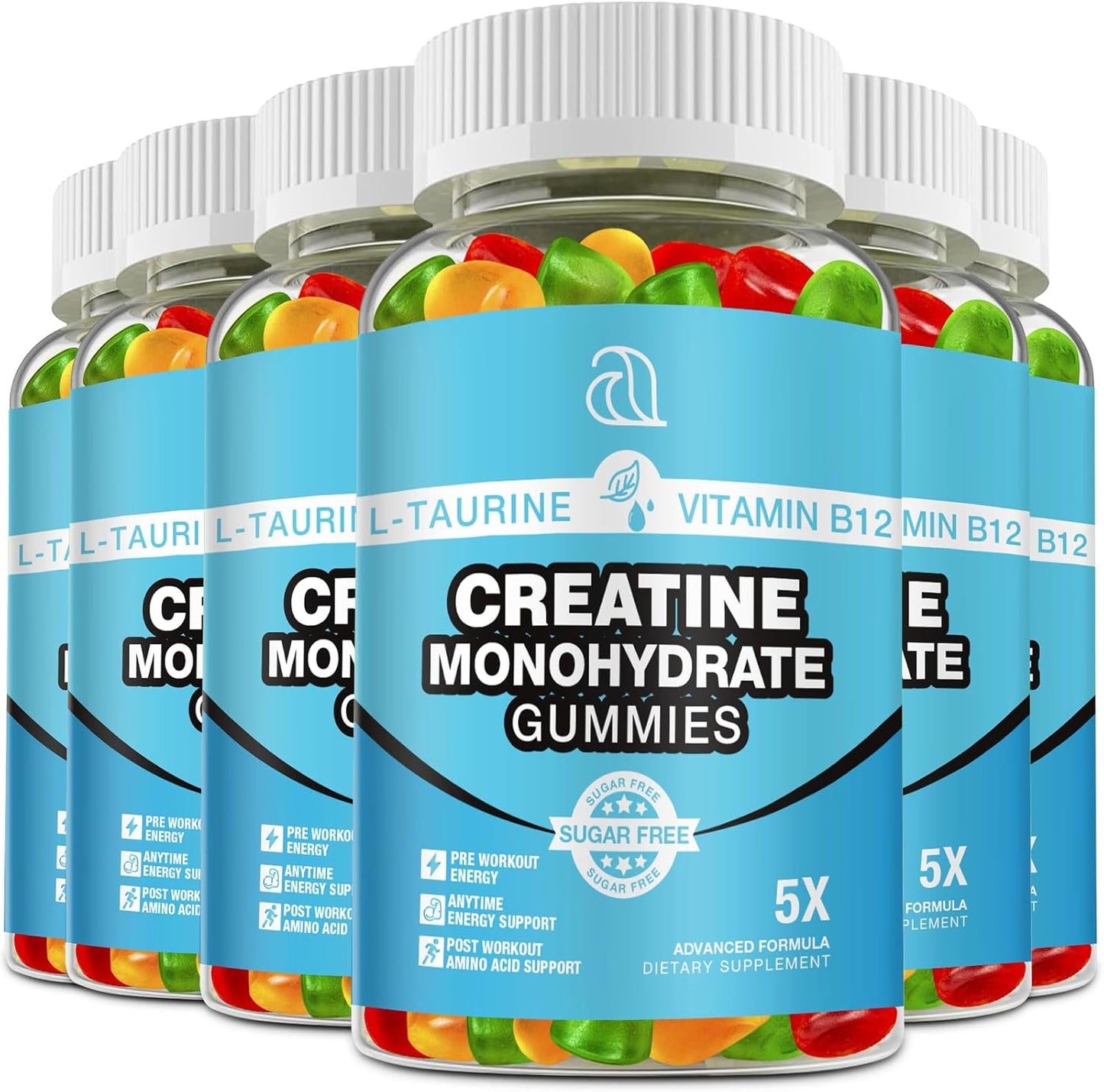 organic-creatine-monohydrate-gummies---6-pack-5000mg-160-count---muscle-builder-energy-boost-for-men-women---chewable-supplement-made-in-usa-1