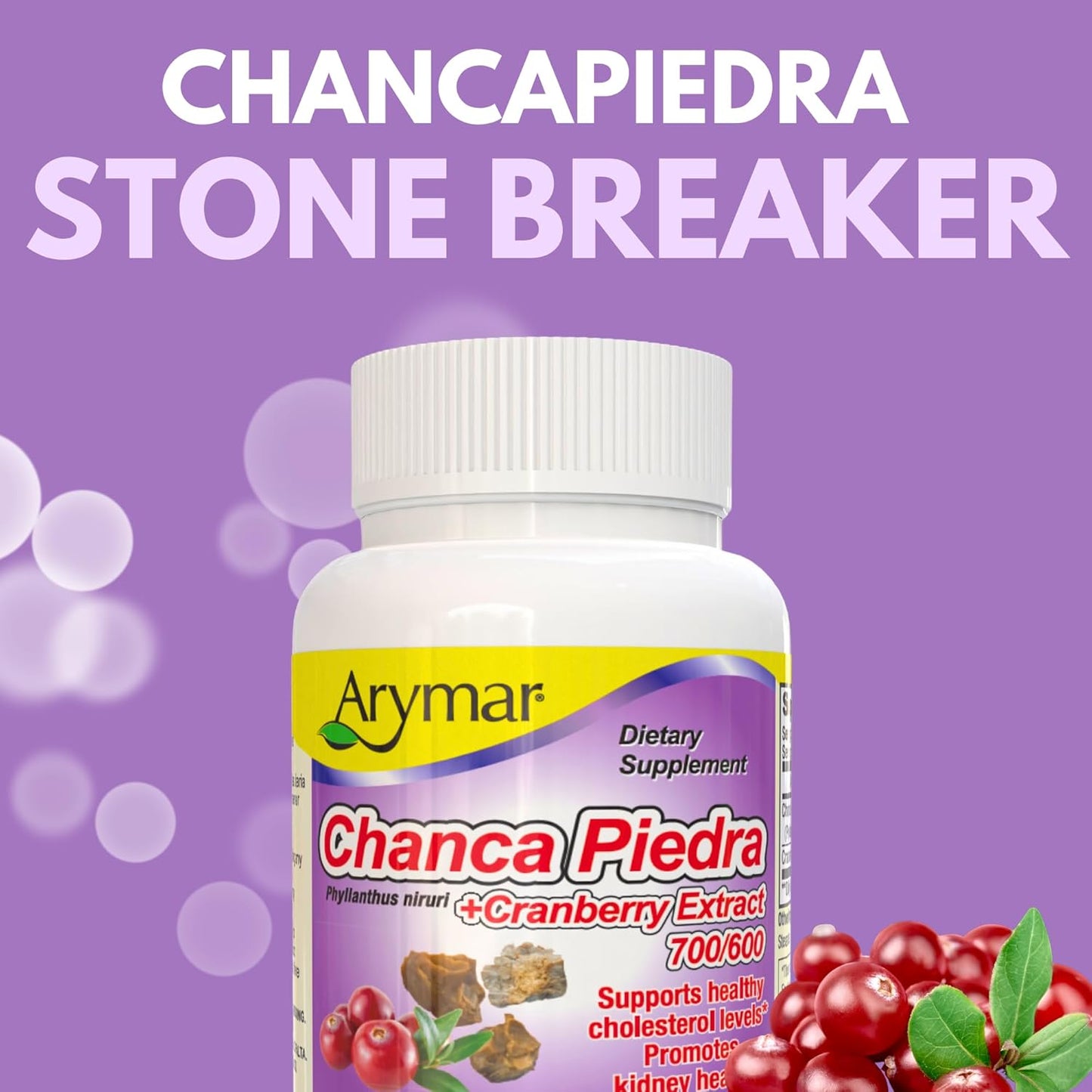 arymar-chanca-piedra-cranberry-extract-capsules---700mg-chanca-piedra-600mg-cranberry---herbal-supplement-for-kidney-support---60-count-3