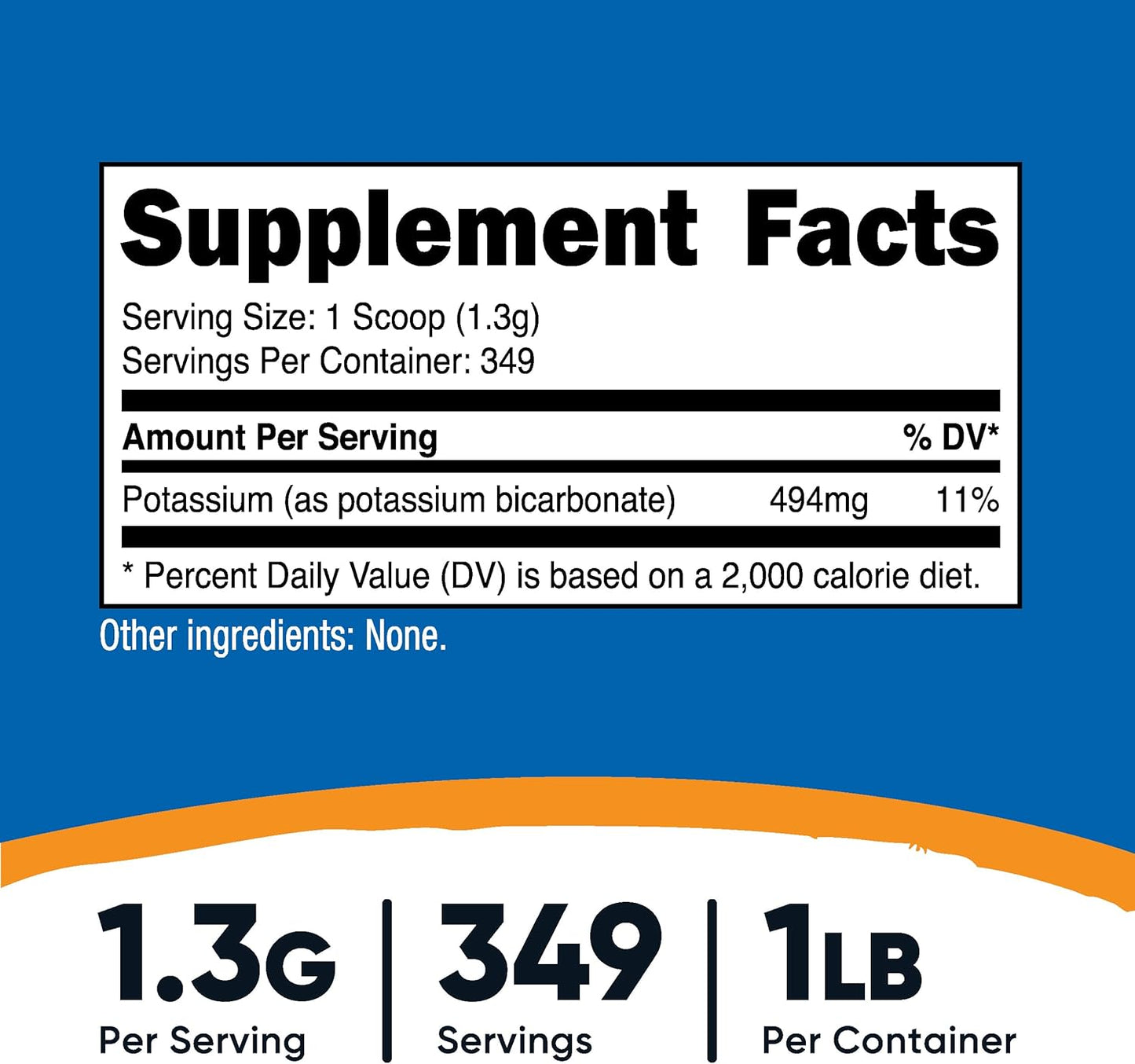 1 LB Nutricost Potassium Bicarbonate Powder - Gluten Free & Non-GMO Supplement - Espot.com.au