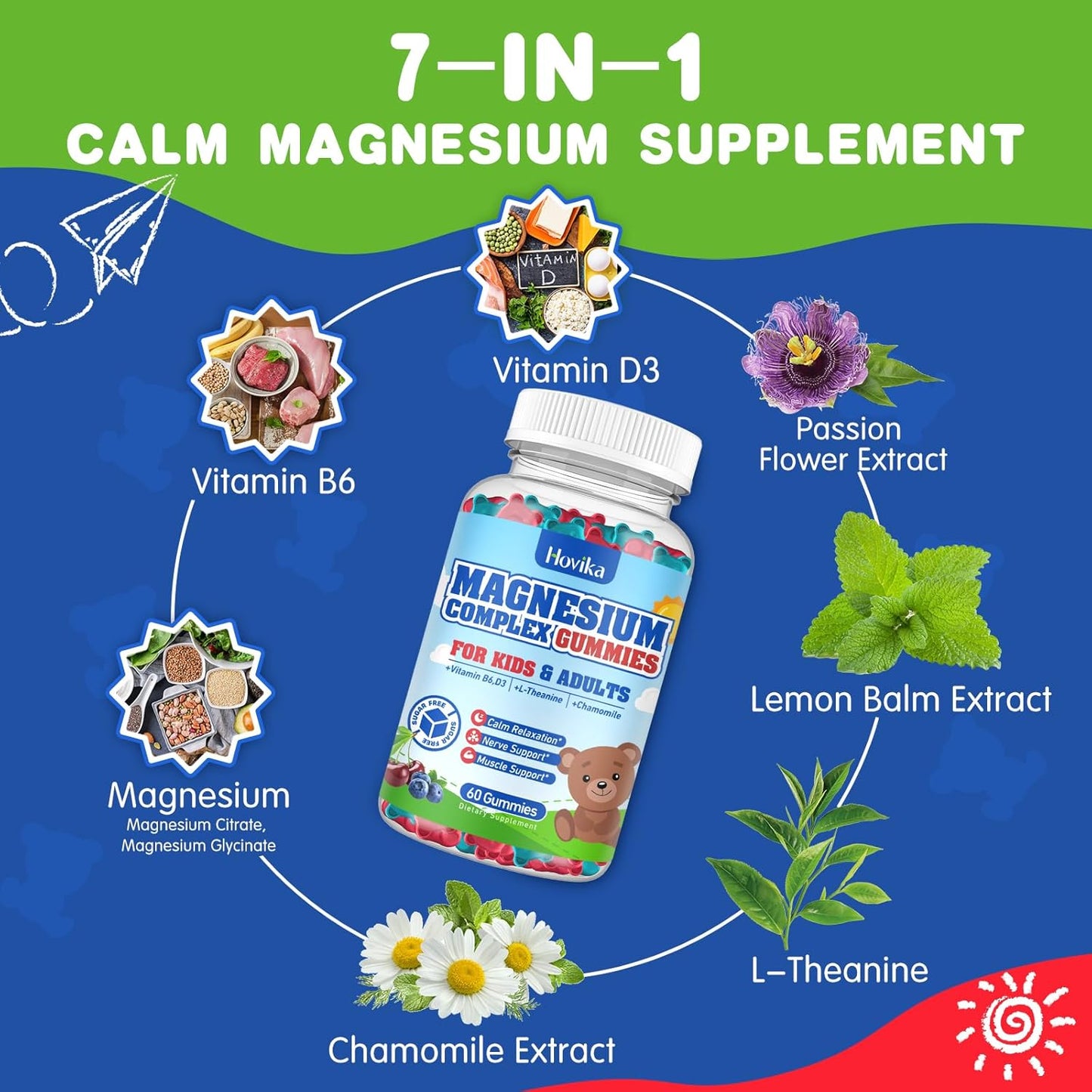 sugar-free-kids-magnesium-gummies-with-vitamin-b6-d3-passion-flower-l-theanine---chewable-calm-supplement-for-sleep-mood-relaxation---60-chews-2