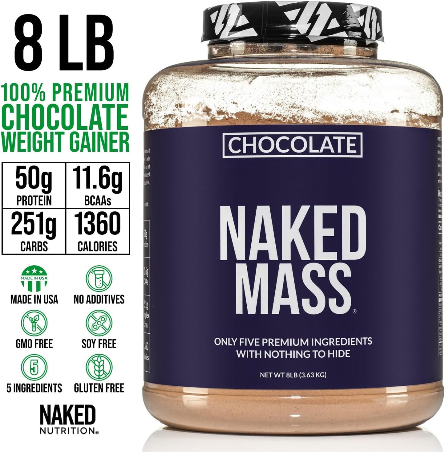 naked-nutrition-chocolate-mass-gainer-protein-powder---8lb-bulk-all-natural-weight-gainer-1360-calories-gmo-free-3