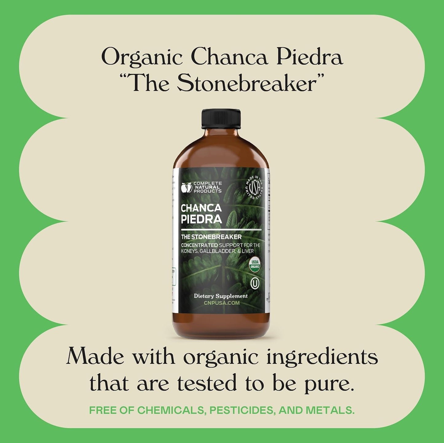 organic-chanca-piedra-concentrate-8oz---natural-stone-breaker-tincture---phyllanthus-niruri-extract---liquid-crusher-supplement-8