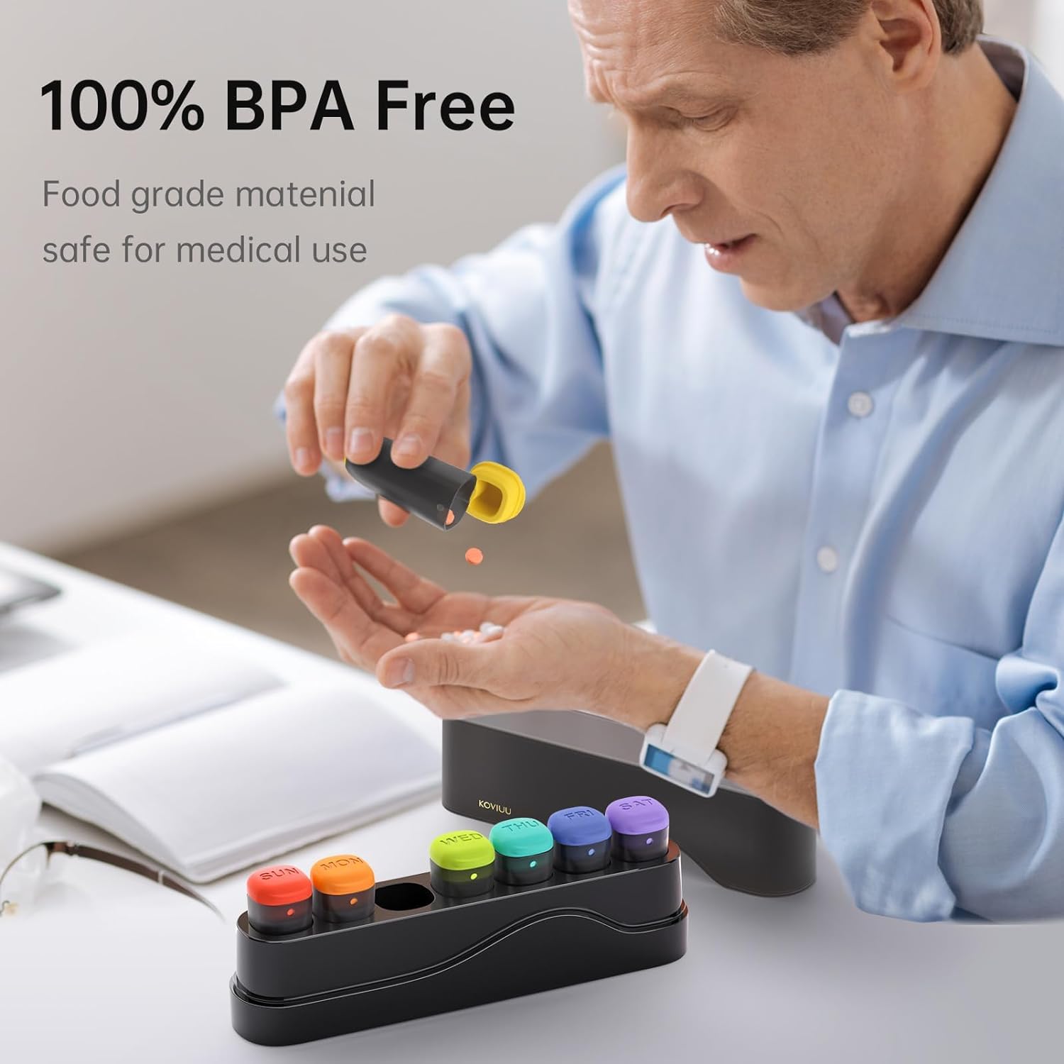 black-weekly-pill-organizer-set---1-time-3-times-a-day---koviuu-organizer-for-medication-management-6