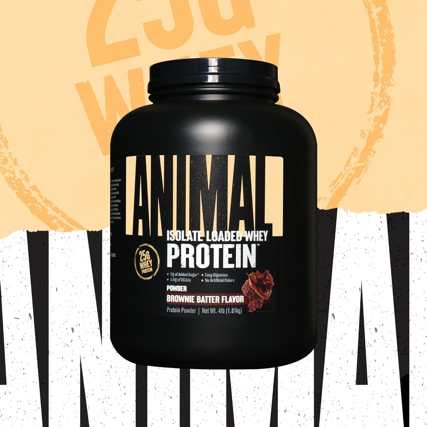 organic-brownie-batter-whey-isolate-protein-powder---ideal-for-pre-post-workout-muscle-recovery---25g-protein-digestive-enzymes---men-women---4-lbs-3