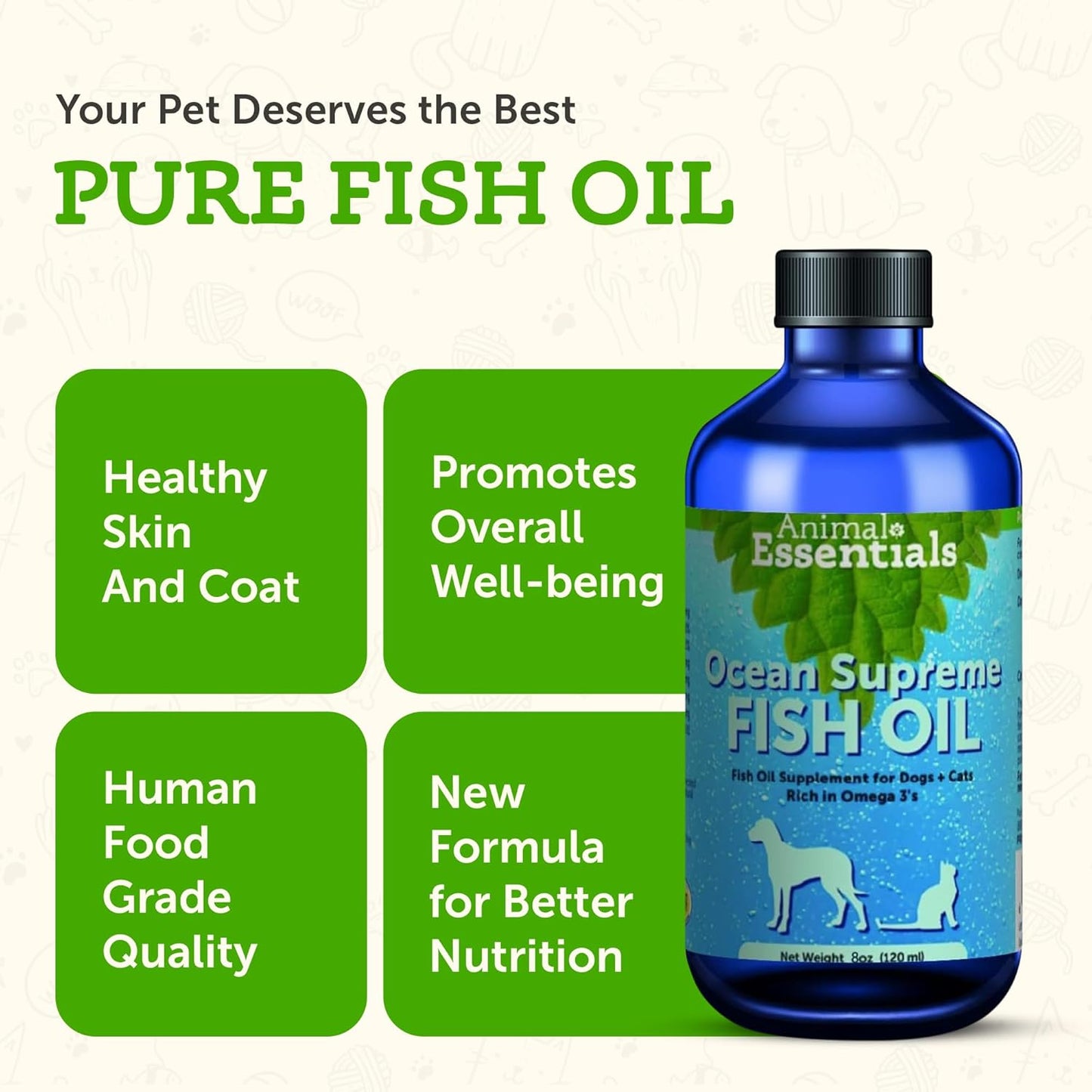 ocean-supreme-fish-oil-liquid-supplement-for-dogs-cats---8-oz---rich-in-omega-3-for-skin-and-coat-health---human-grade-herbs-included-2