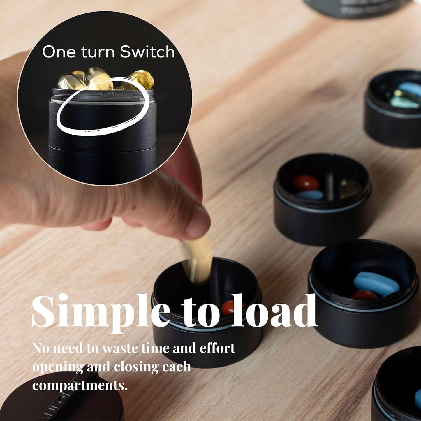 ankomn-travel-vitamin-organizer-stackable-daily-pill-case-with-quick-release-thread---airtight-once-a-day-vitamin-container---weekly-medicine-holder-black-3