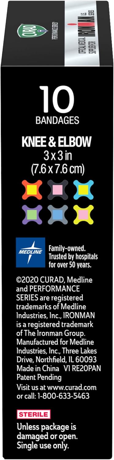 curad-performance-series-ironman-antibacterial-bandages---3x3-10-count---extreme-hold-adhesive-for-cuts-scrapes-sports-active-lifestyles-4