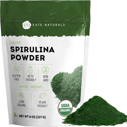usda-certified-organic-spirulina-powder---immune-support-antioxidants---nutrient-dense-superfood-supplement---8-oz---non-gmo-gluten-free---by-kate-naturals-1
