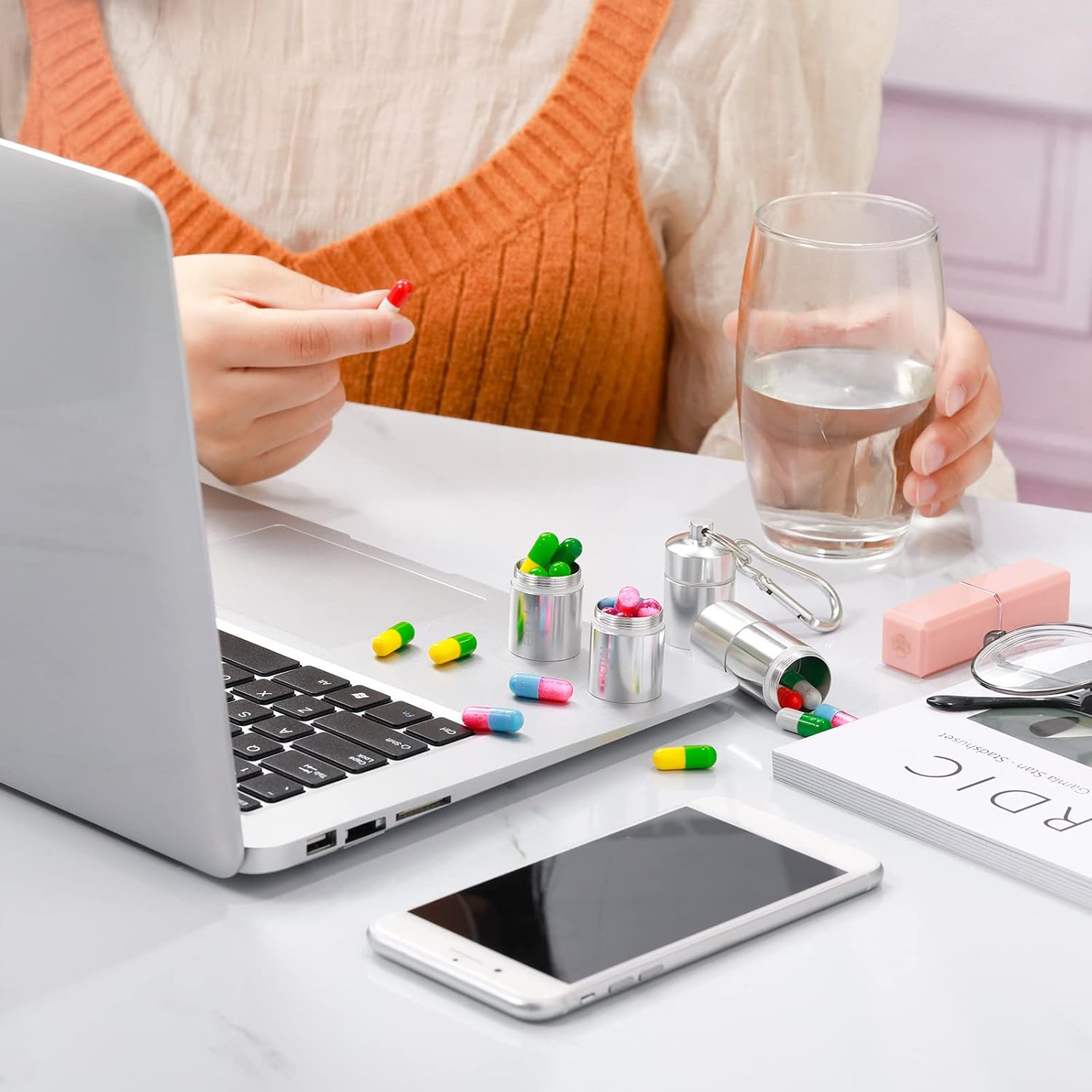 stackable-metal-pill-case-2-pack---weekly-pill-organizer-for-travel---7-day-small-pill-container---metal-pill-holder-in-black-and-silver-6