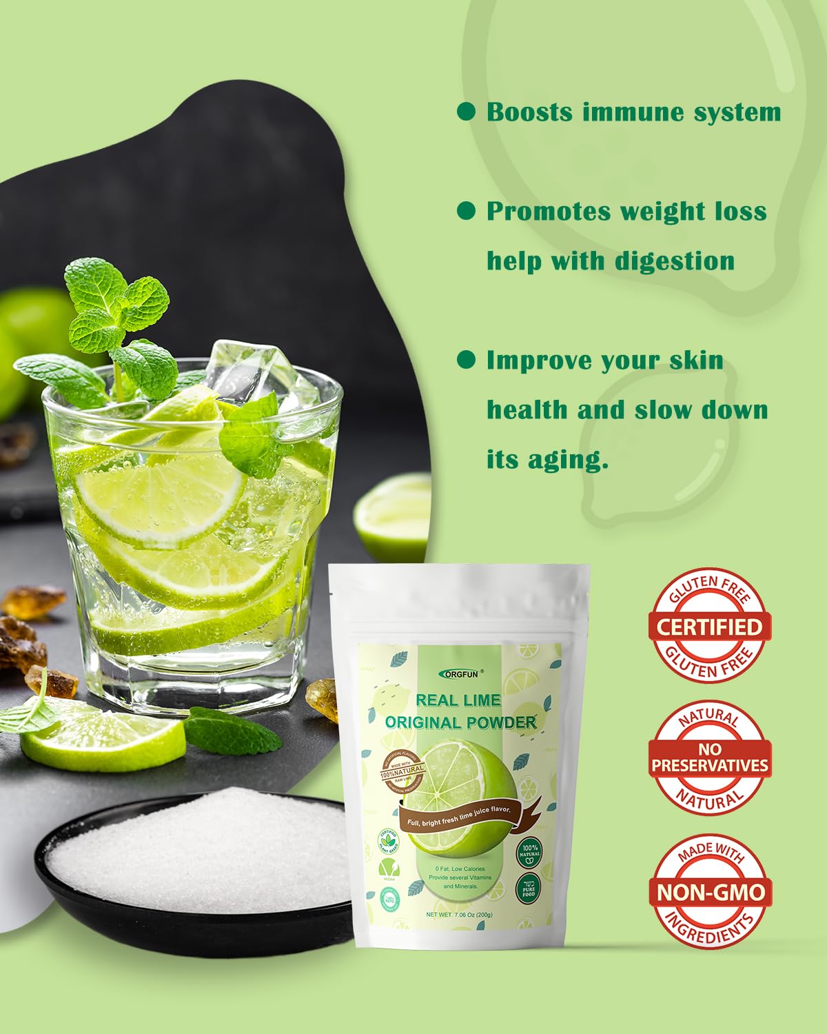 Freeze Dried Lime Powder for Cocktails, Drinks, Smoothies & Cooking - 7.06 Oz - Espot.com.au
