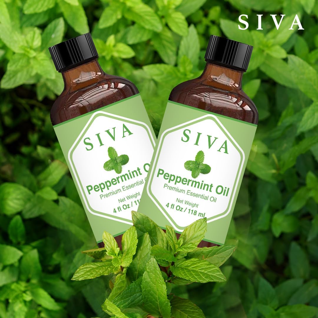 4-fl-oz-siva-organics-peppermint-essential-oil---natural-aromatherapy-oil-for-diffuser-skin-hair-scalp-and-body-massage---includes-dropper-5