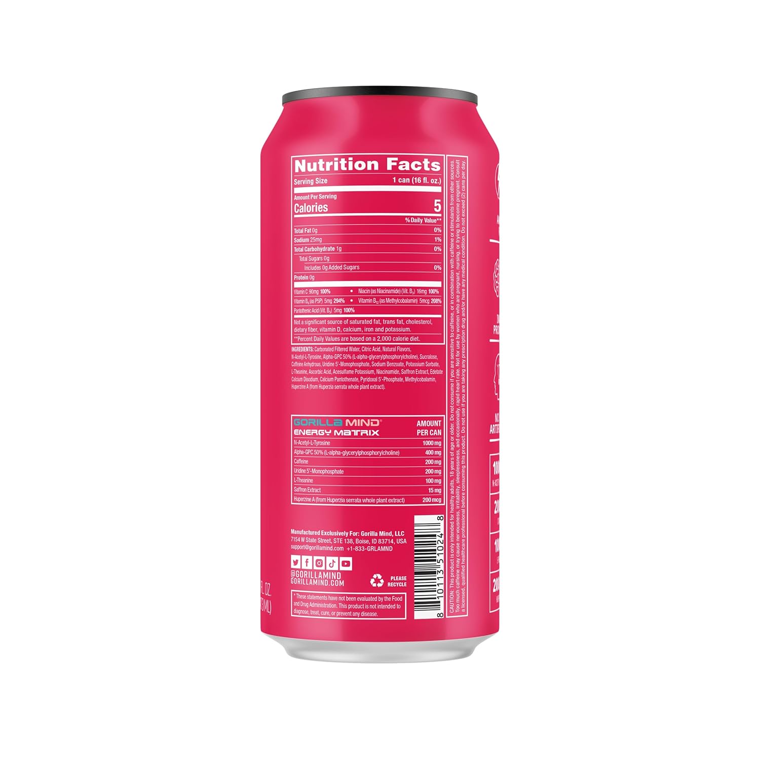 gorilla-mind-energy-drink-12-pack---boost-energy-and-focus-with-nootropics-200mg-caffeine-and-saffron---no-sugar-or-artificial-colors---lychee-flavor---16oz-cans-2