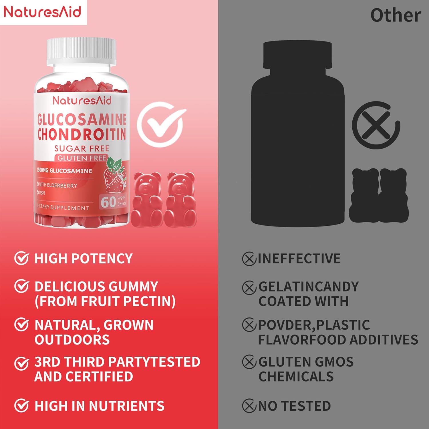 extra-strength-glucosamine-chondroitin-gummies-with-msm-elderberry---joint-immune-support-for-adults---strawberry-flavor---2-pack-7