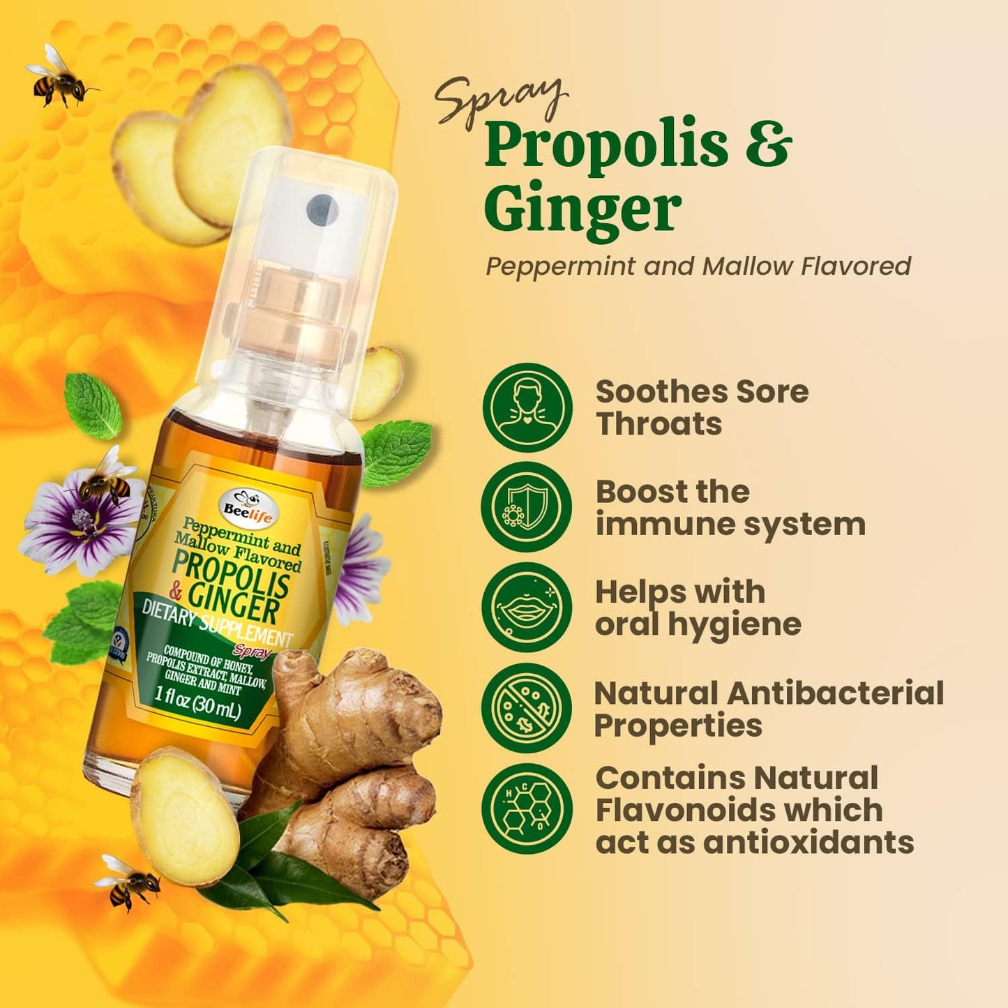 beelife-propolis-throat-spray-3-pack-90ml---natural-immune-support-with-honey-ginger-propolis-extract---antioxidants-rich-in-flavonoids---sugar-free-gluten-free-2