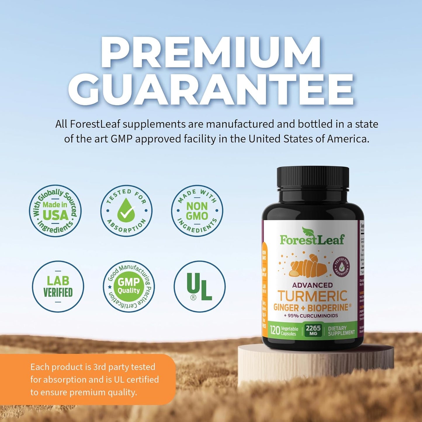 forestleaf-organic-turmeric-supplement-2265mg-with-bioperine-and-ginger---high-absorption-turmeric-curcumin-capsules---joint-support-with-black-pepper-extract---120-veggie-capsules-6