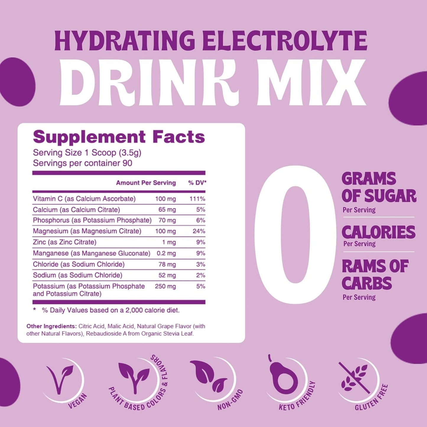 grape-hydration-powder---sugar-free-electrolytes-drink-mix-90-servings-zero-calories-carbs-or-artificial-ingredients-keto-vegan-friendly-electrolyte-powder-by-vitalogix-naturals-3