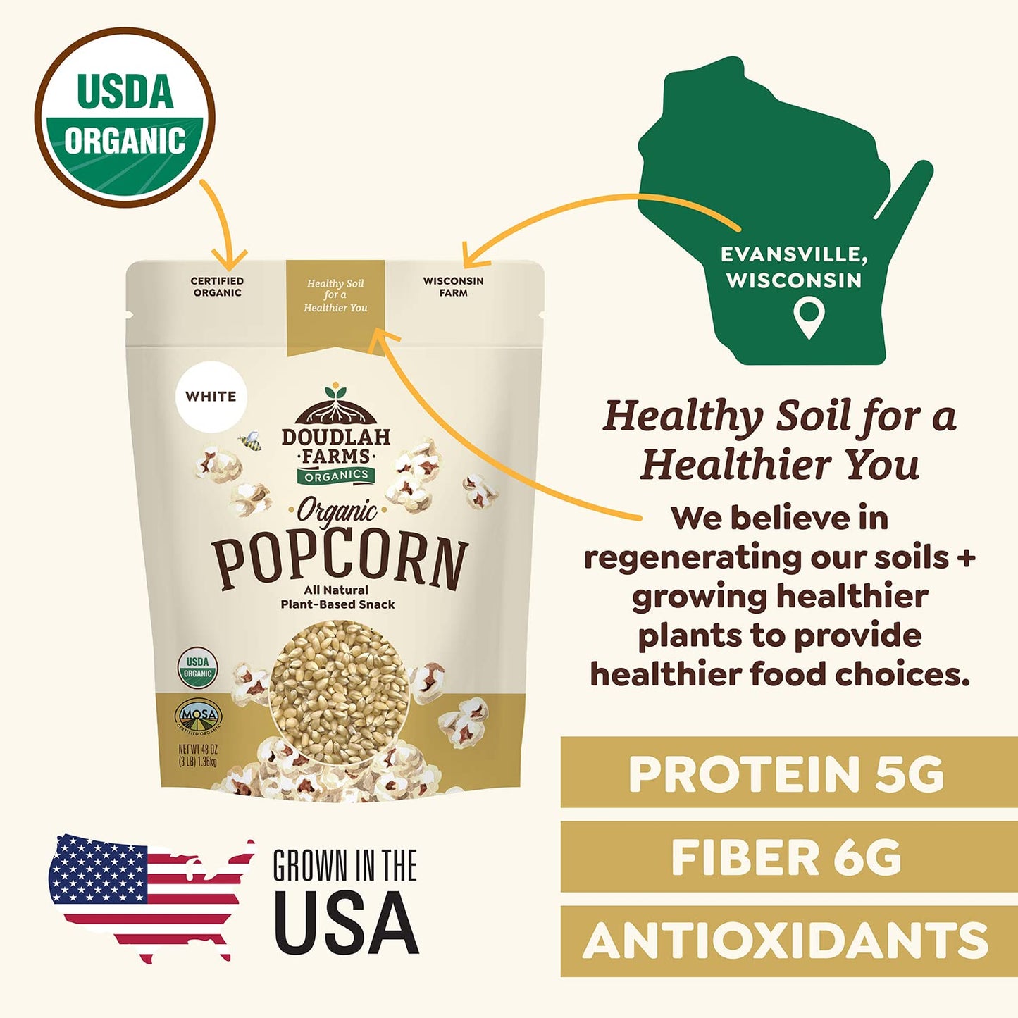 3lb-bulk-organic-white-popcorn-from-regenerative-soil-by-doudlah-farms---clean-certified-gluten-free-non-gmo-grown-in-usa-all-natural-low-calorie-plant-based-snack-3