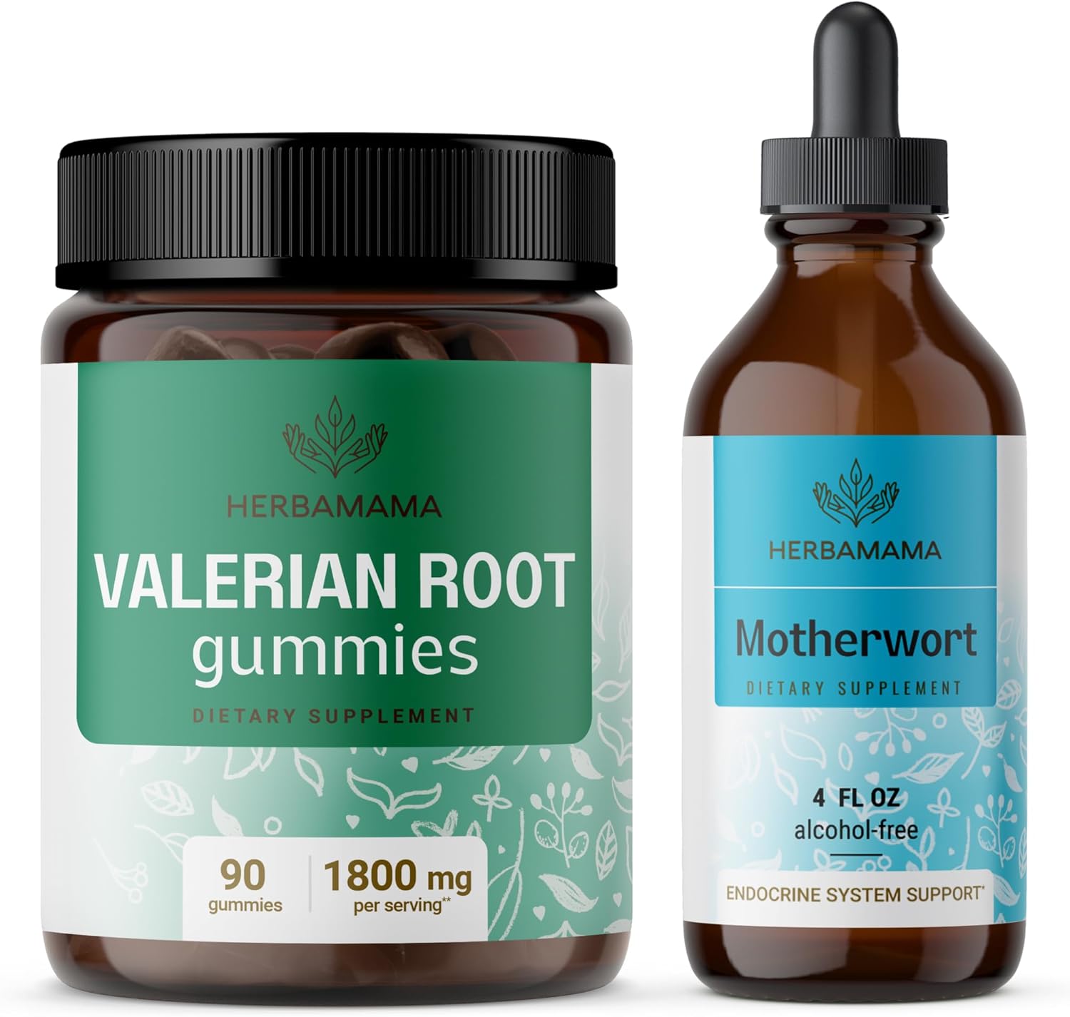 valerian-root-gummies-and-motherwort-liquid-drops-bundle---herbamama-kit-with-1800mg---vegan-non-gmo-gelatin-alcohol-free---2-pack-1