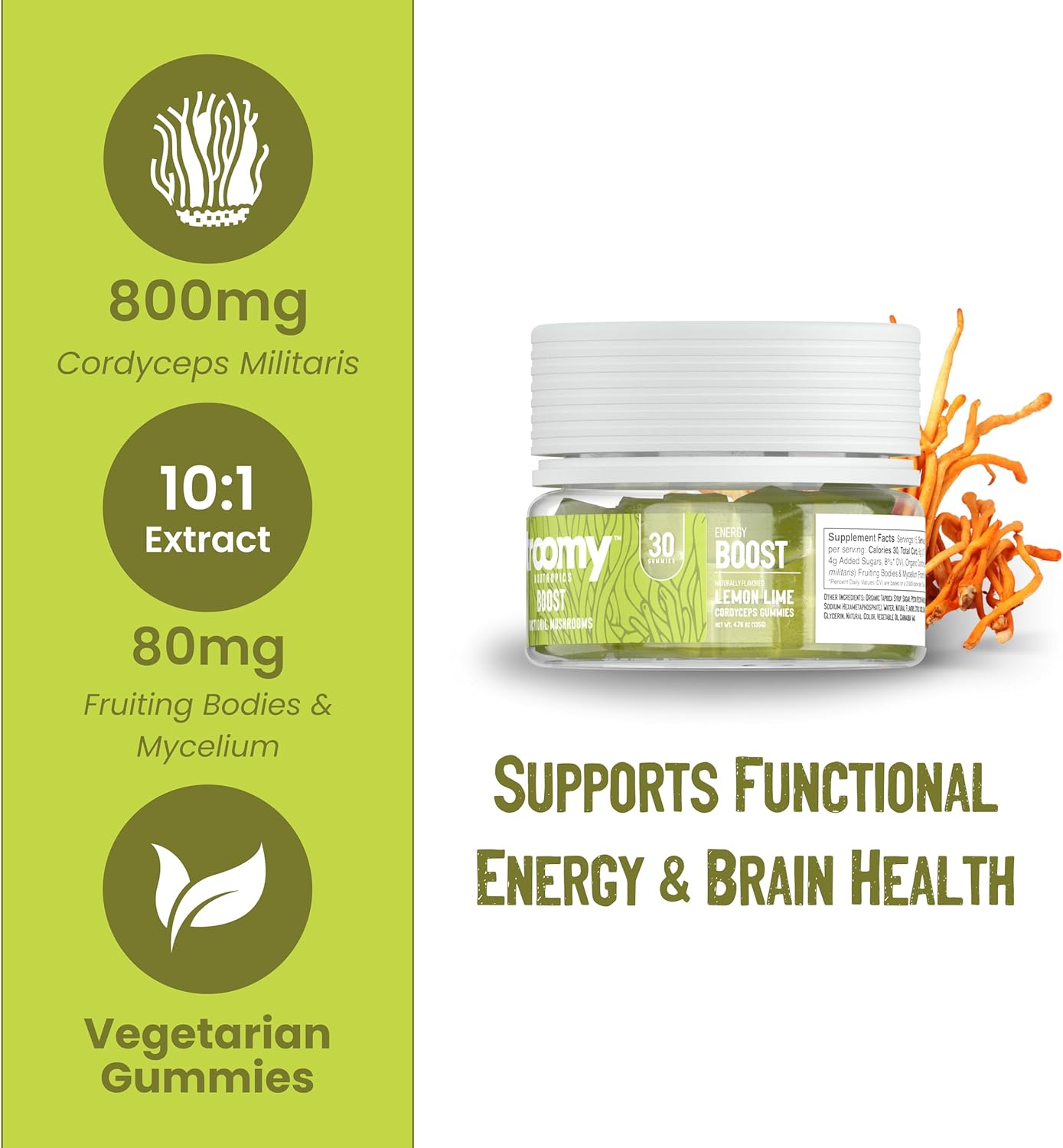troomy-boost-cordyceps-mushroom-gummies---natural-nootropics-for-hyper-focus---supports-active-lifestyle---lemon-lime-flavor---30-count-2
