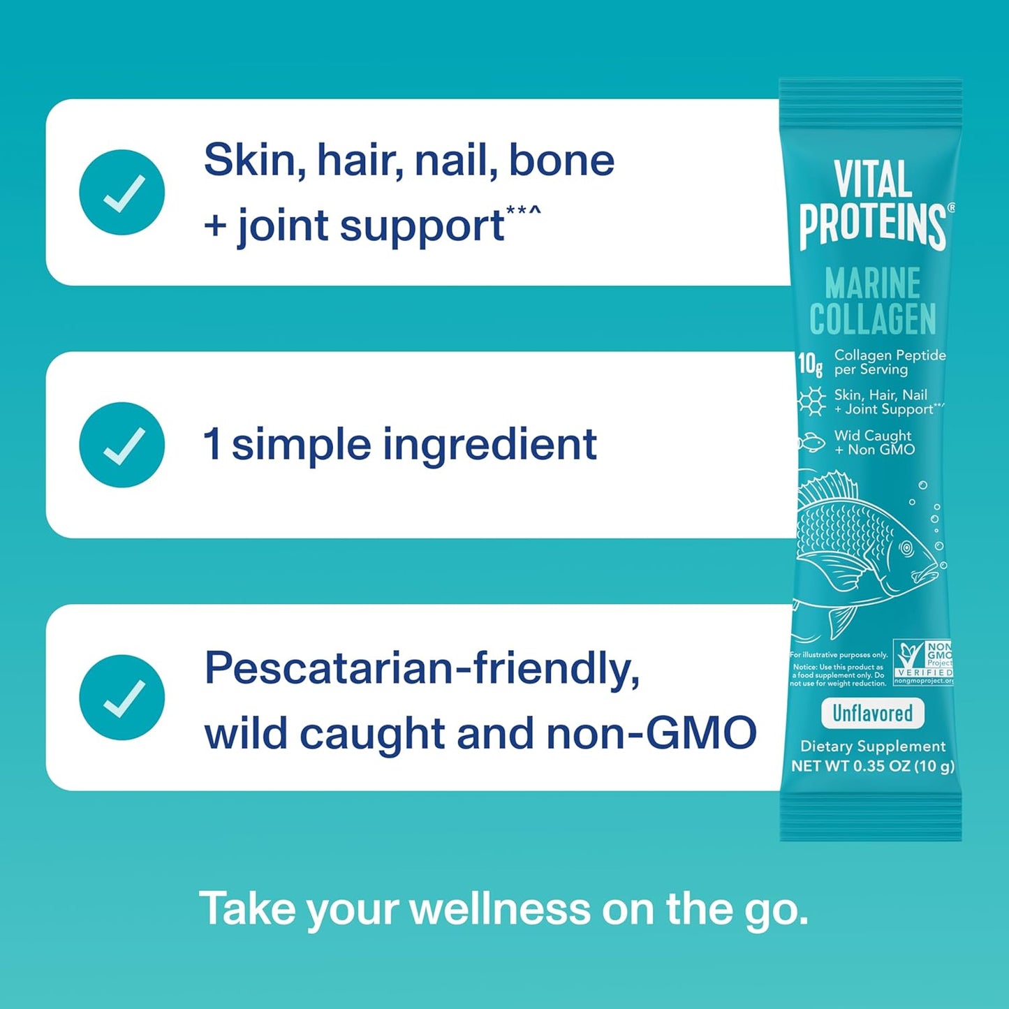 non-gmo-vital-proteins-marine-collagen-stick-packs---wild-caught-unflavored-10g---box-of-20-5