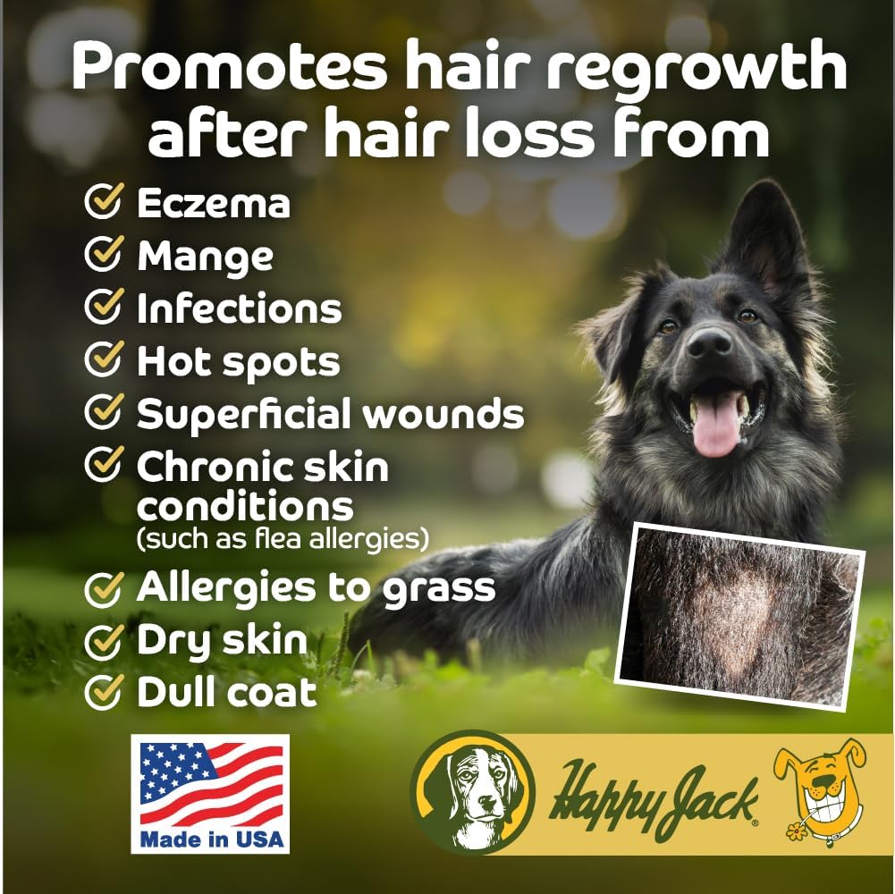 skin-and-coat-supplement-for-dogs-cats---happy-jack-dermaplex-14oz---promotes-hair-growth-for-pets-with-eczema-hot-spots-mange-infections-and-wounds-3