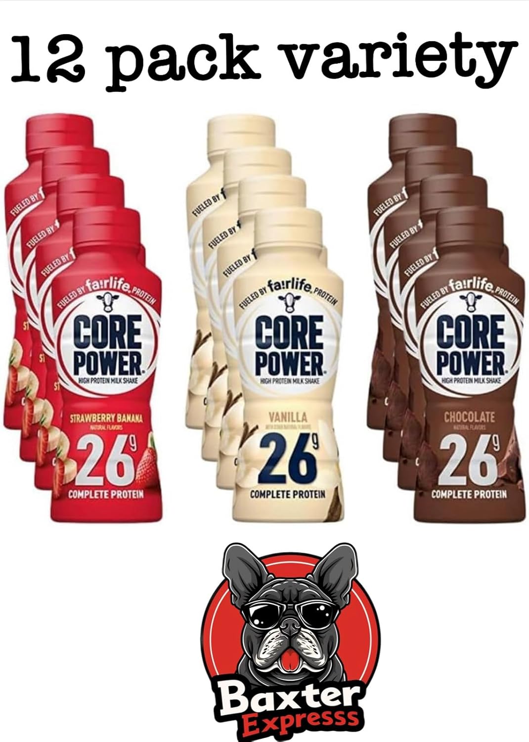 baxter-express-core-power-high-protein-milk-shakes-variety-pack---26g-protein-12-pack-14-fl-oz-vanilla-chocolate-strawberry-banana---ready-to-drink-for-workout-recovery-2