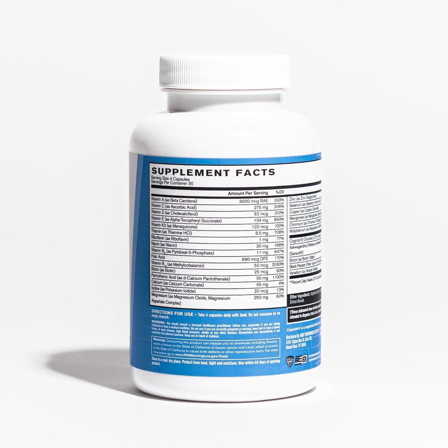 BPN Strong Multi-Vitamin for Foundational Health with Adaptogens for Improved Mood, Sleep, and Cognitive Health - Espot.com.au