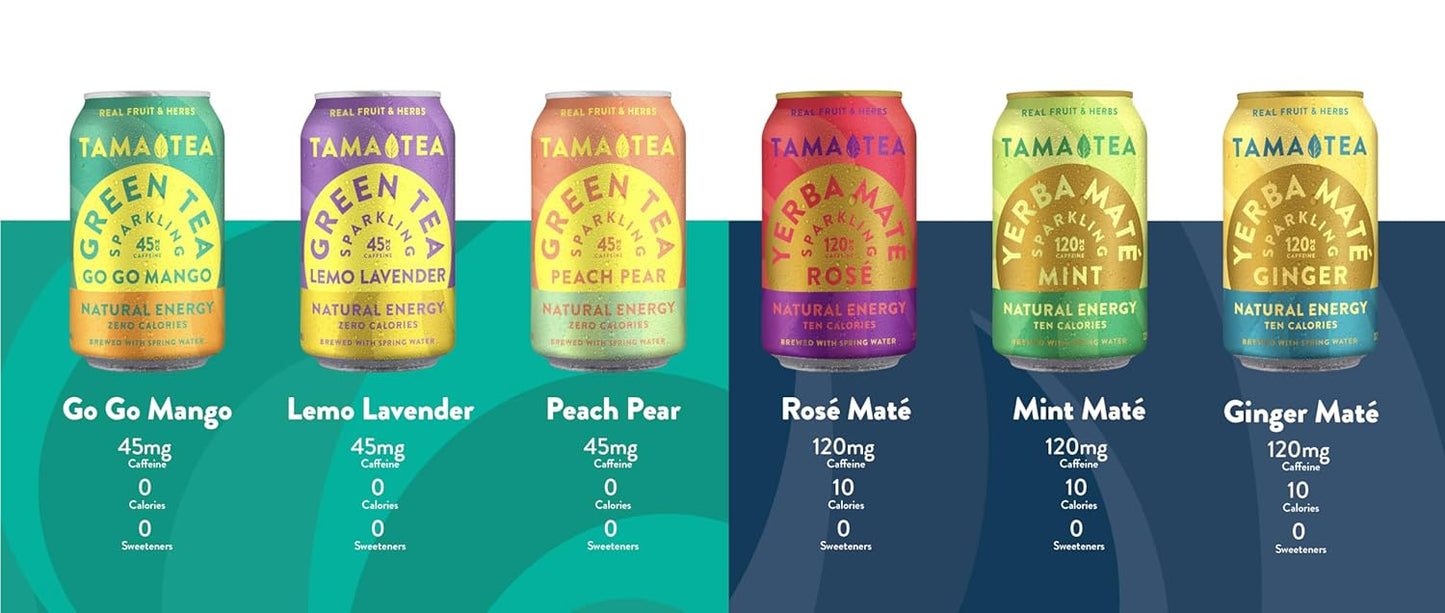 tama-tea-sparkling-peach-pear-green-tea---real-fruit-herb-infused-beverage-zero-sugar-calories-non-gmo-high-in-antioxidants---12-oz-pack-of-12-9