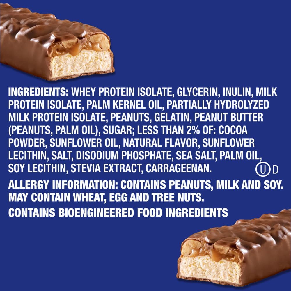 High Protein SNICKERS Peanut & Caramel Bar, 24.12 oz, 12 Pack Box - Energy Boosting Snack with Protein & Caramel Flavor - Espot.com.au