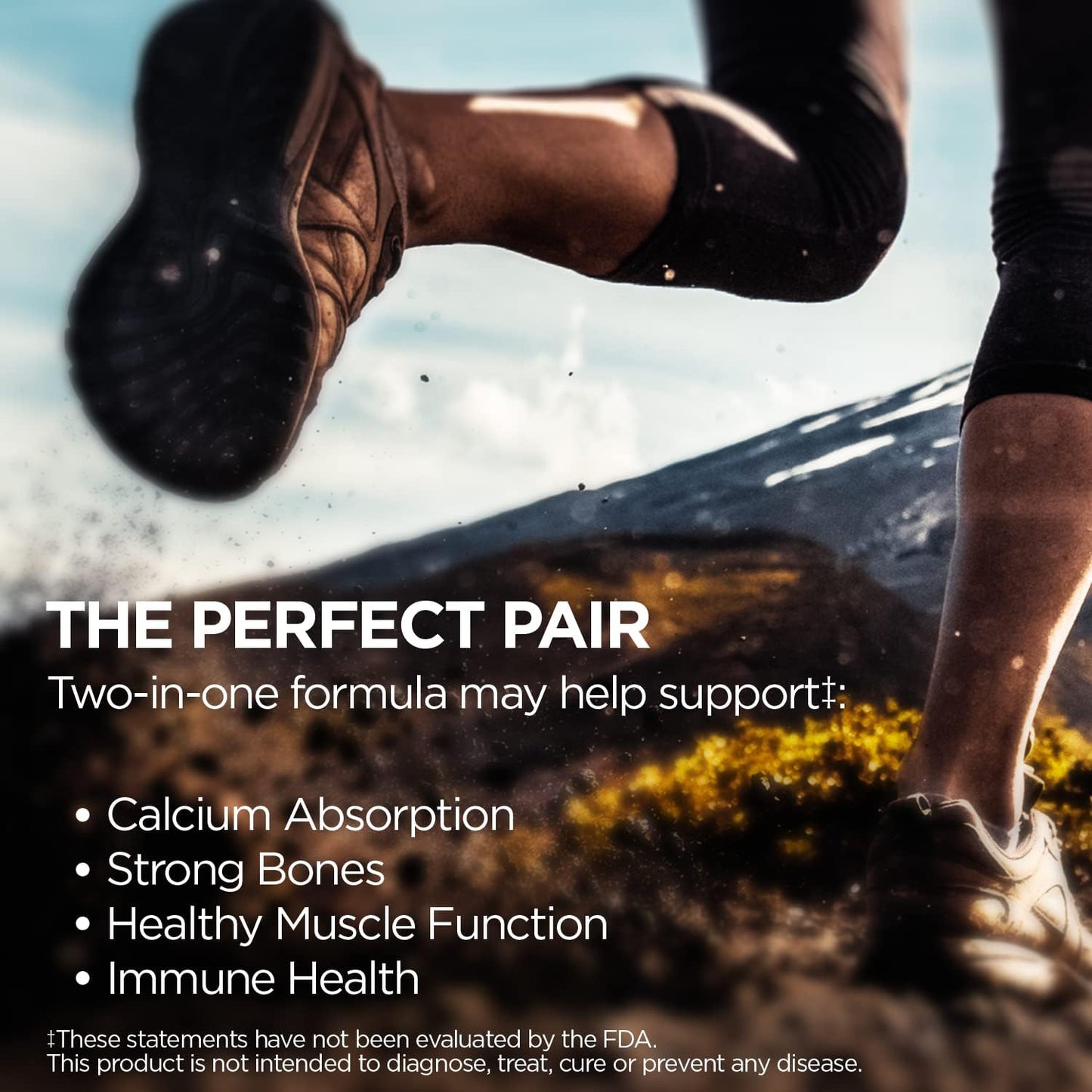 Vitamin D3 and Magnesium Glycinate Supplement with BioPerine for Enhanced Absorption, Muscle and Bone Health Support, Immune Support, Non-GMO and Gluten Free, 45 Servings, 90 VegCaps - Espot.com.au
