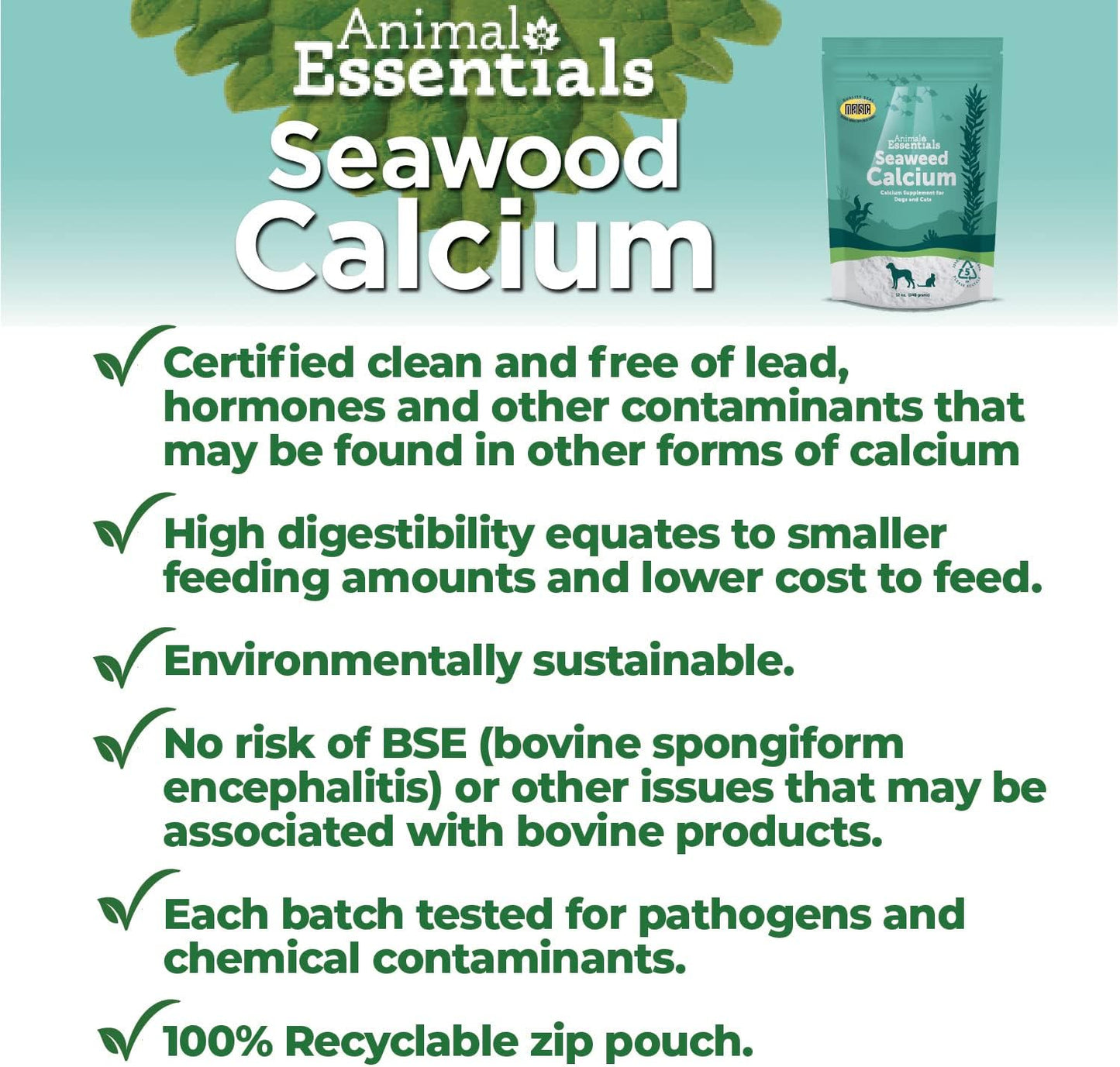 pure-icelandic-seaweed-calcium-supplement-for-dogs-and-cats---high-digestibility-lead-and-hormone-free-lab-tested-magnesium---12-oz-2-pack-2