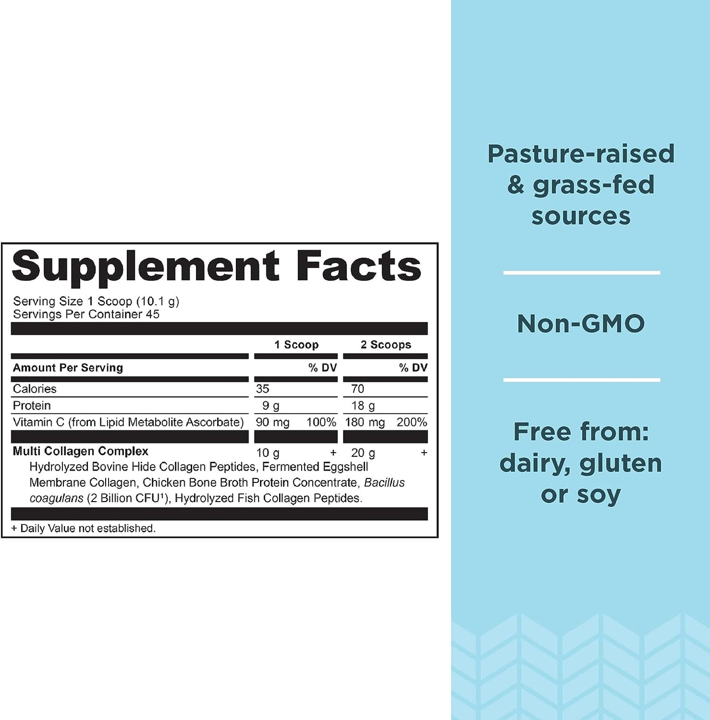 Ancient Nutrition Collagen Peptides and Multi Collagen Protein Powder Bundle - Unflavored, 14 Servings and 45 Servings respectively - Espot.com.au