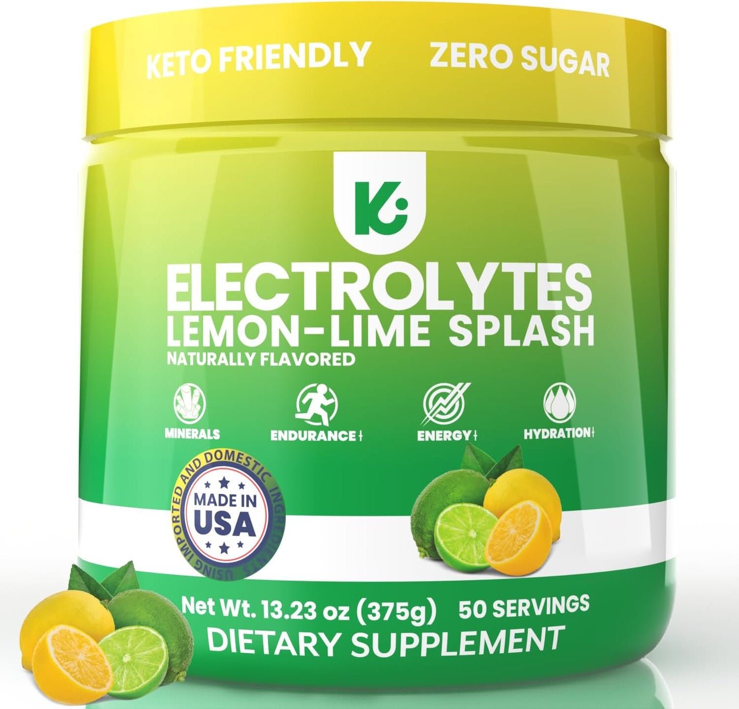 Keppi Keto Electrolyte Powder: Sugar-Free, Carb-Free, USA-Made for Hydration & Recovery - Lemon Lime Flavor, Easy Mix - Espot.com.au